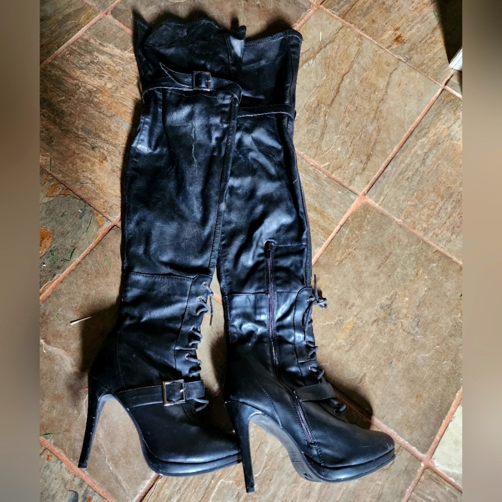 Sexy Thigh high black boots